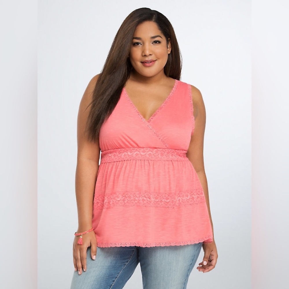 NWT: Torrid Tiered Lace Babydoll Tank